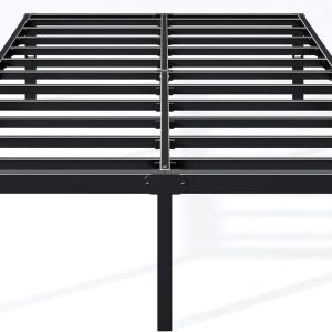 14 Inch Queen Bed Frame - Sturdy Platform Bed Frame Metal Bed Frame No Box Spring Needed Heavy Duty Queen Size Bed Frame Easy Assembly Strong Bearing Capacity, Under Bed Storage