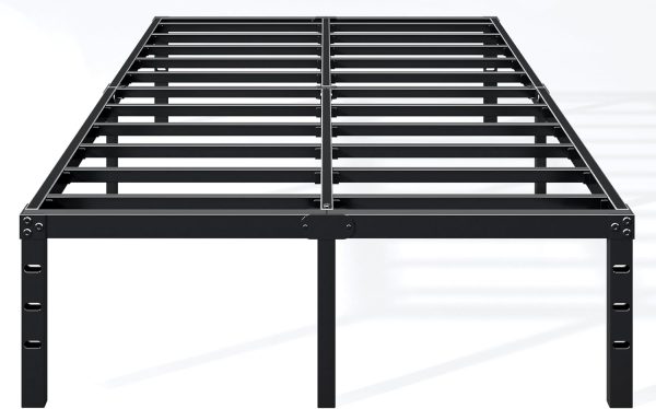 14 Inch Queen Bed Frame - Sturdy Platform Bed Frame Metal Bed Frame No Box Spring Needed Heavy Duty Queen Size Bed Frame Easy Assembly Strong Bearing Capacity, Under Bed Storage