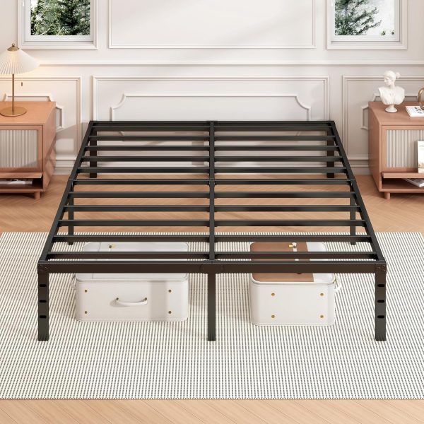 14 Inch Queen Bed Frame - Sturdy Platform Bed Frame Metal Bed Frame No Box Spring Needed Heavy Duty Queen Size Bed Frame Easy Assembly Strong Bearing Capacity, Under Bed Storage - Image 6