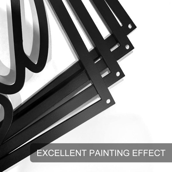 Glamativity 4 Pack Black Abstract Metal Wall Art, Minimalist Décor Single Line Art Wall Décor, 3D Textured Metal Wall Sculptures, for Living Room Bedroom Bathroom Study Room (Black Abstract, M Size 16 x 11'') - Image 7
