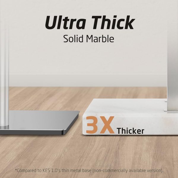 KES Standing Towel Rack 2-Tier Towel Rack Stand with Marble Base for Bathroom Floor, Upgrade Steady Design, Pro-Grade 18/8 Stainless Steel Brushed Finish, BTH217-2 - Image 3